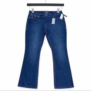 Melissa McCarthy Seven7 Classic Bootcut Stretch Denim Jeans 26W Dark Wash NWT